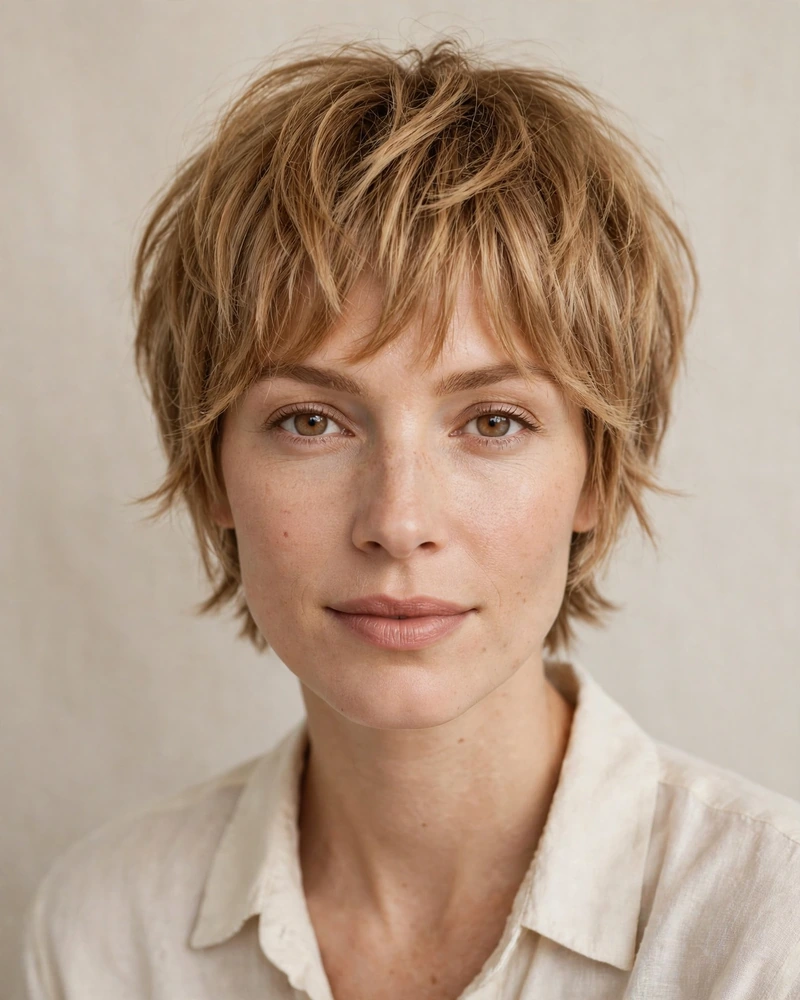 The Bixie Haircut with Piecey Bangs - 20 Haircuts for Thin Fine Hair With Bangs to Try Now