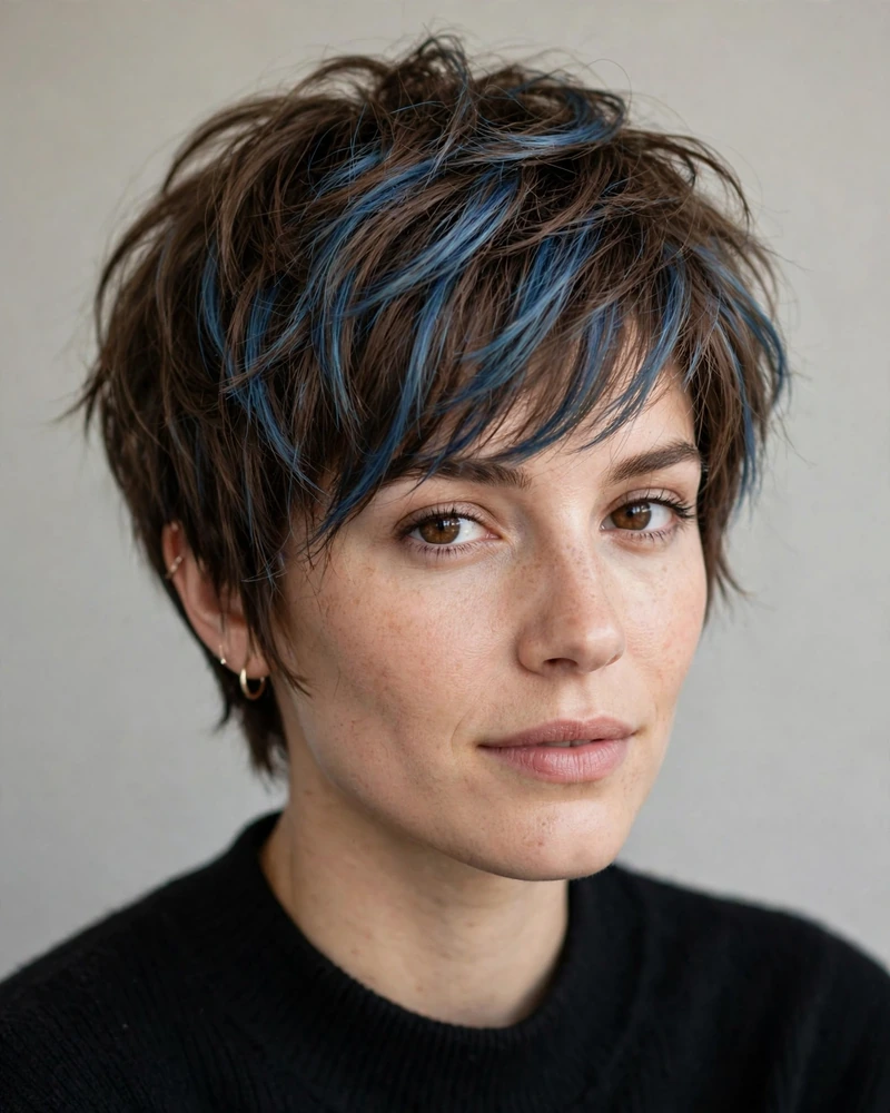 Blue Balayage on Short Hair - 17 Blue Balayage Ideas for Brunettes to Try Right Now