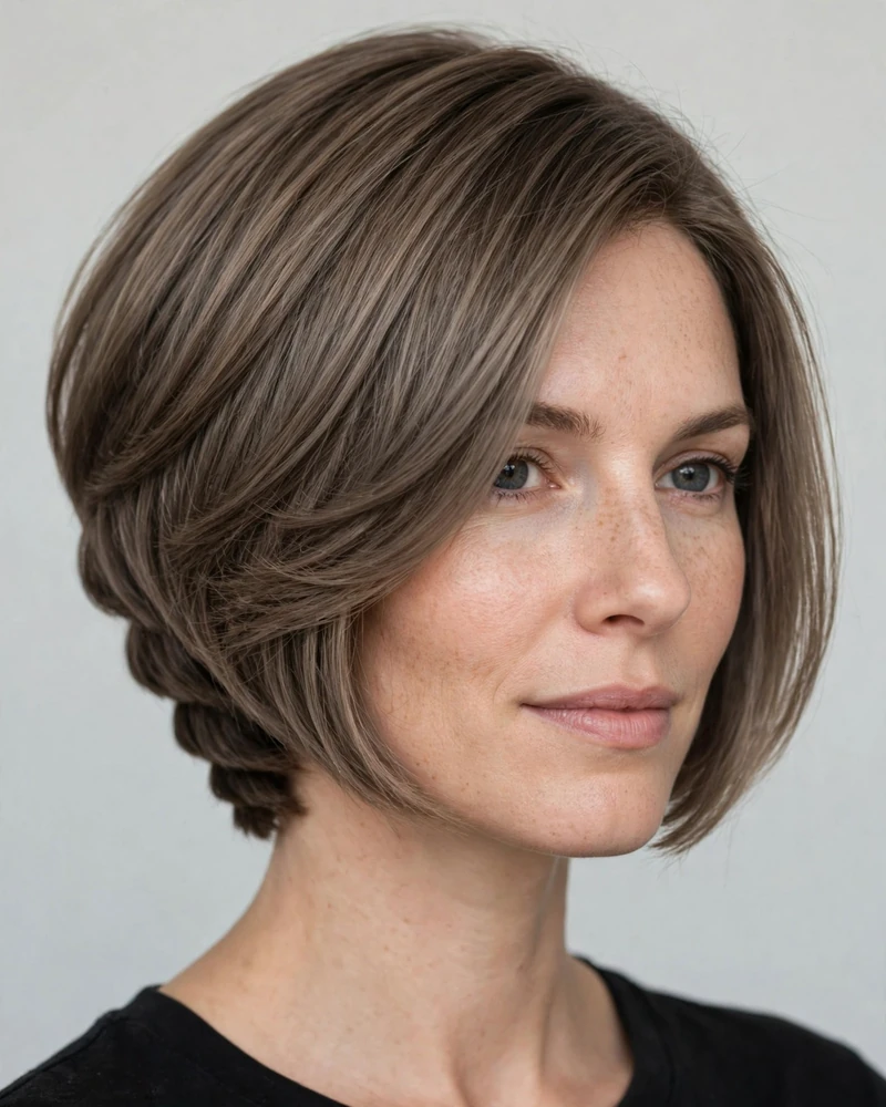 Chin-Length Stacked Bob - 20 Stacked Bob Haircut Ideas for a Chic New Look Today