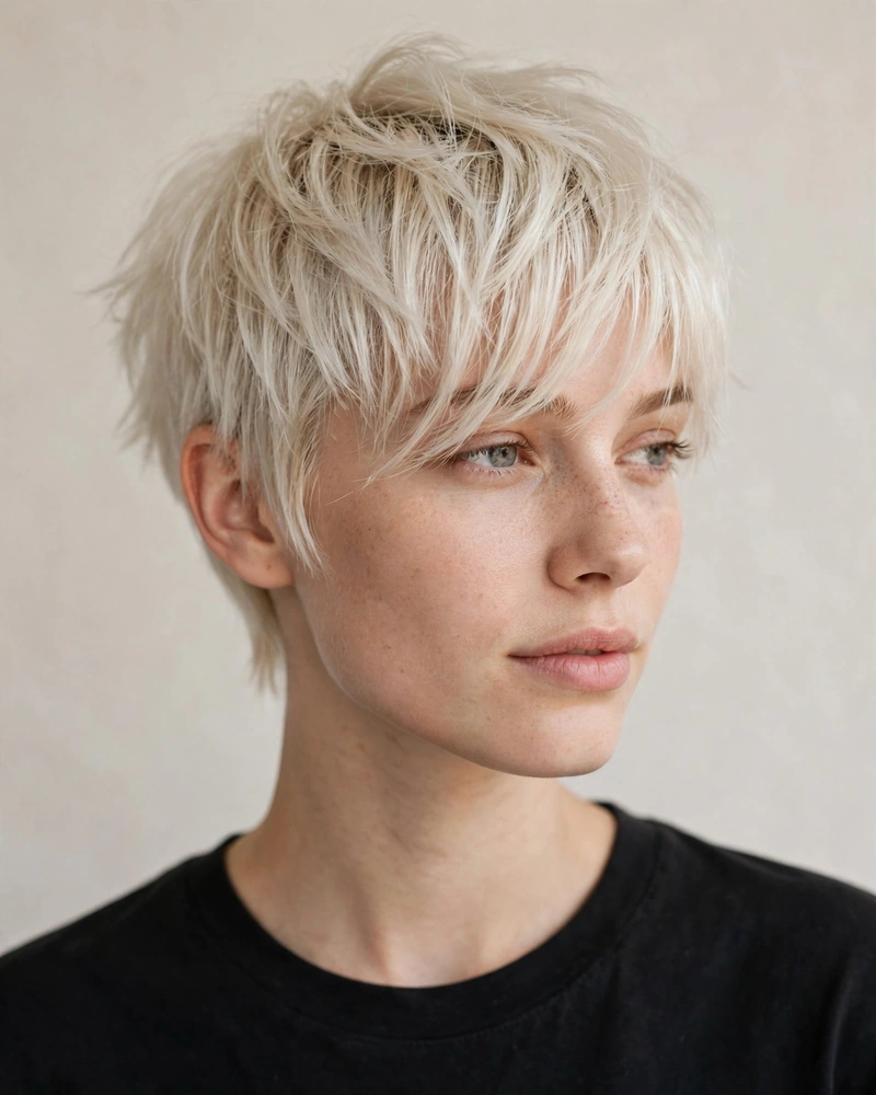 Choppy Crop with Long Front Bangs - 20 Haircuts for Thin Fine Hair With Bangs to Try Now