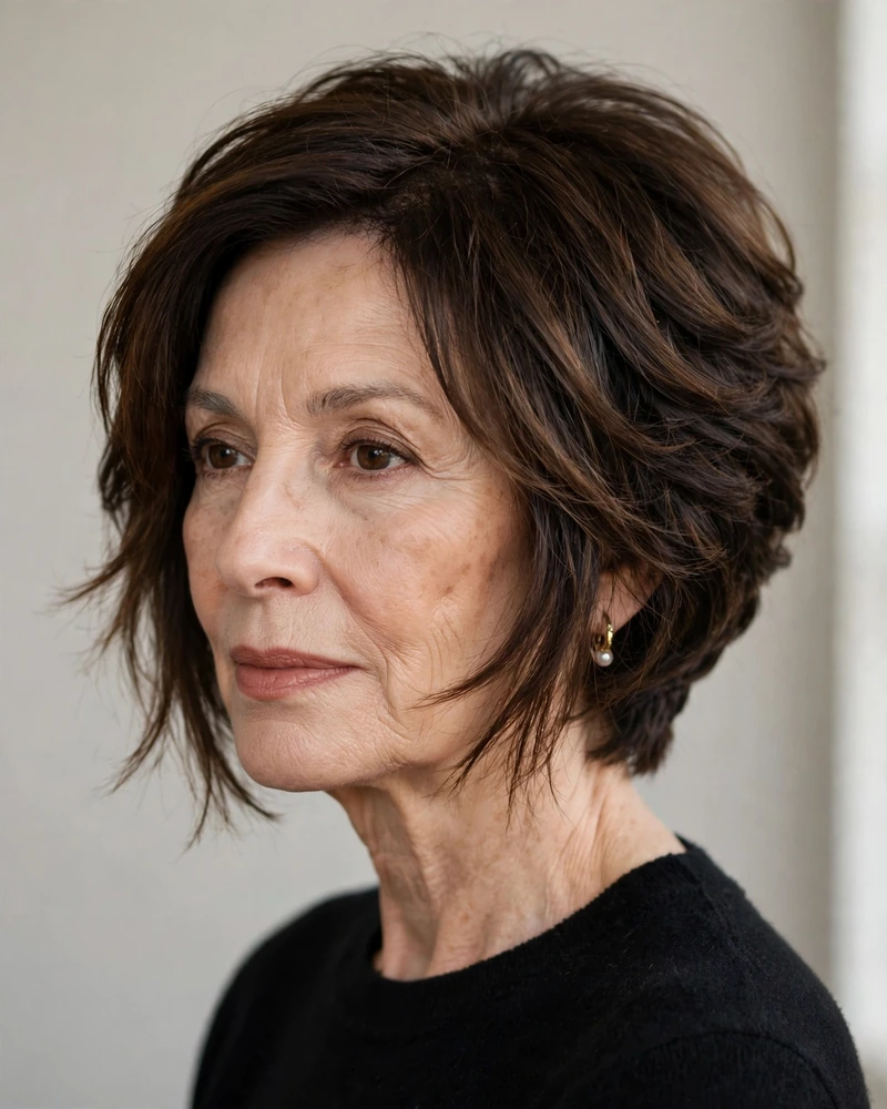 Choppy Inverted Bob - 16 Choppy Bob Hairstyles for Women Over 60 to Try Today