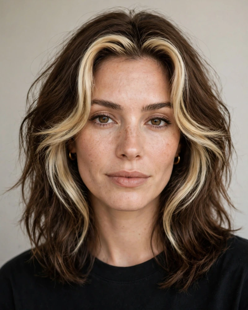 Chunky Money Pieces on Medium Brown Hair - 18 Brunette Balayage With Money Piece Ideas to Try
