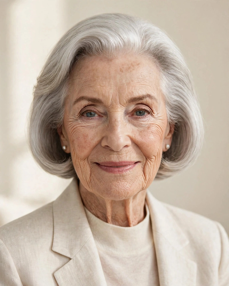 Classic Round Brush Blowout Bob - 18 Hairstyles for Women Over 80 That Feel Fresh Today