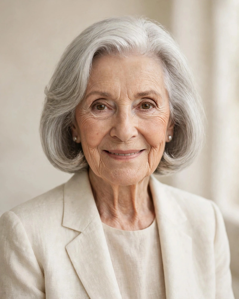 Classic Short Bob with Soft Layers - 18 Hairstyles for Women Over 80 That Feel Fresh Today