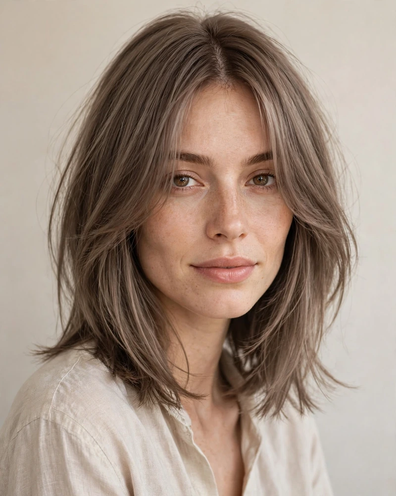 Collarbone Lob with Curtain Bangs - 20 Haircuts for Thin Fine Hair With Bangs to Try Now