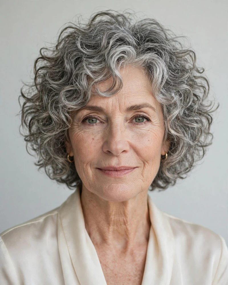 Curly Choppy Bob - 16 Choppy Bob Hairstyles for Women Over 60 to Try Today