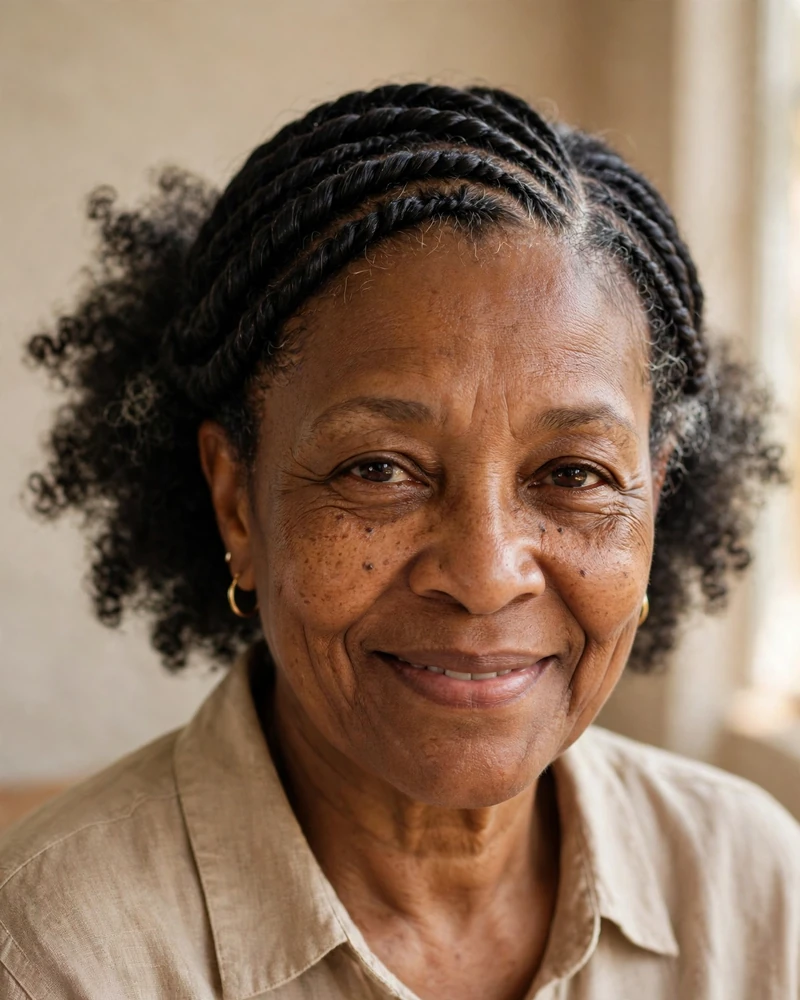 Flat-Twist Wash-and-Go Crown - 14 Wash and Go Hairstyles for Older Black Women to Try