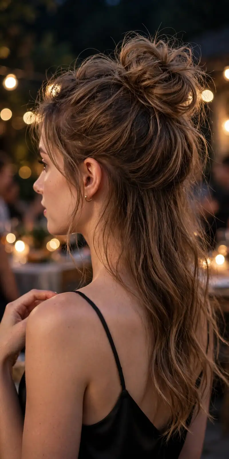 Voluminous Half-Up Top Knot - 18 Party Hairstyles for Thin Fine Hair That Wow Now
