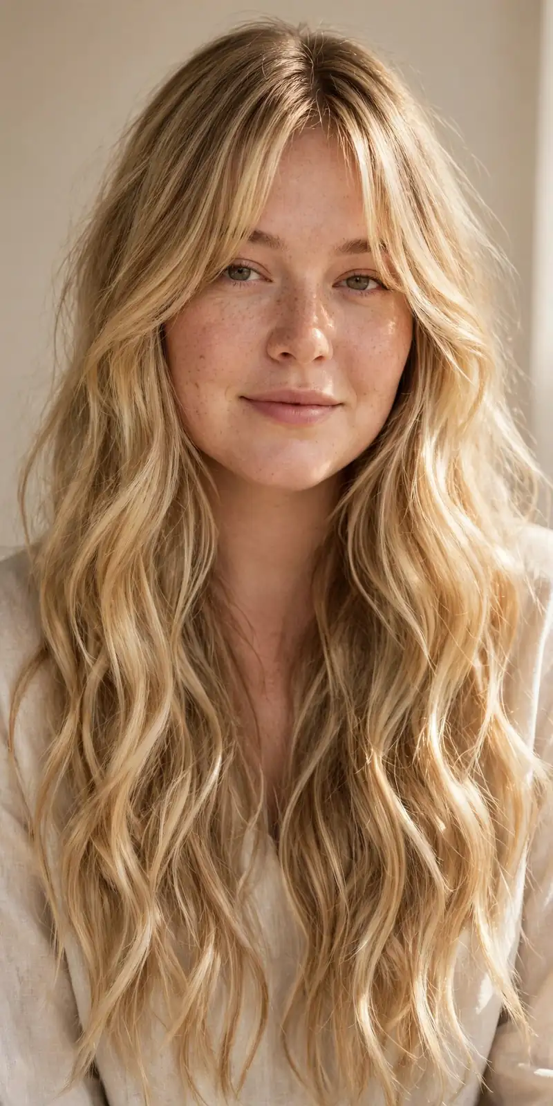 Choppy Textured Bangs with a Shag - 15 Bangs Hairstyles for Oval Faces That Look Great