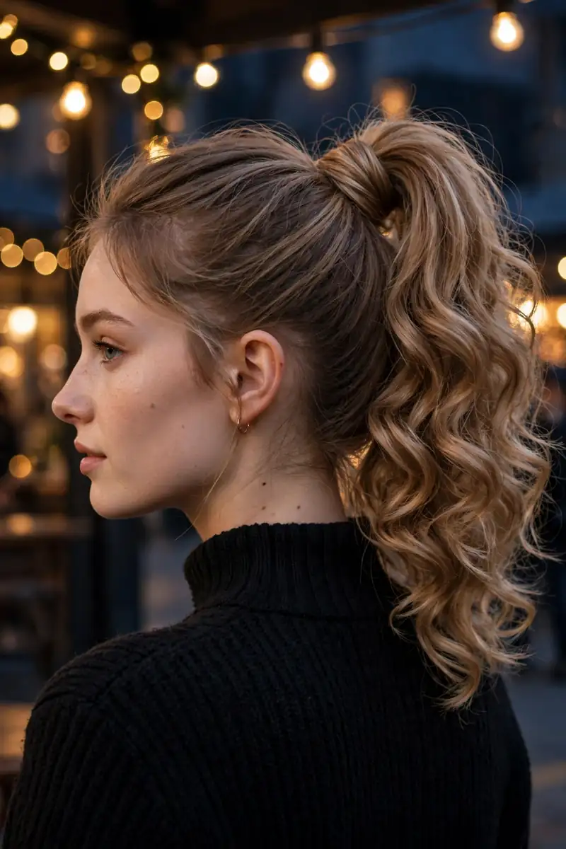 High Ponytail with Wrapped Base - 18 Party Hairstyles for Thin Fine Hair That Wow Now