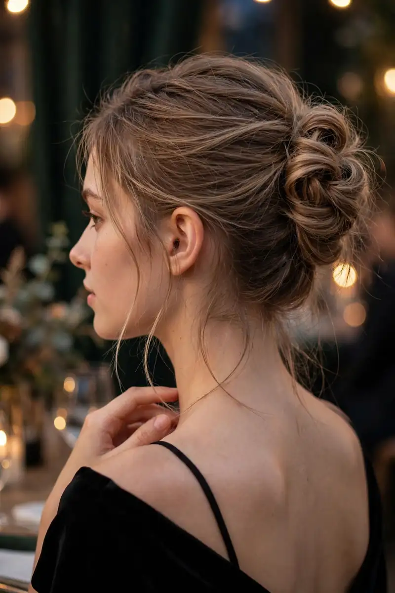 Textured French Twist - 18 Party Hairstyles for Thin Fine Hair That Wow Now