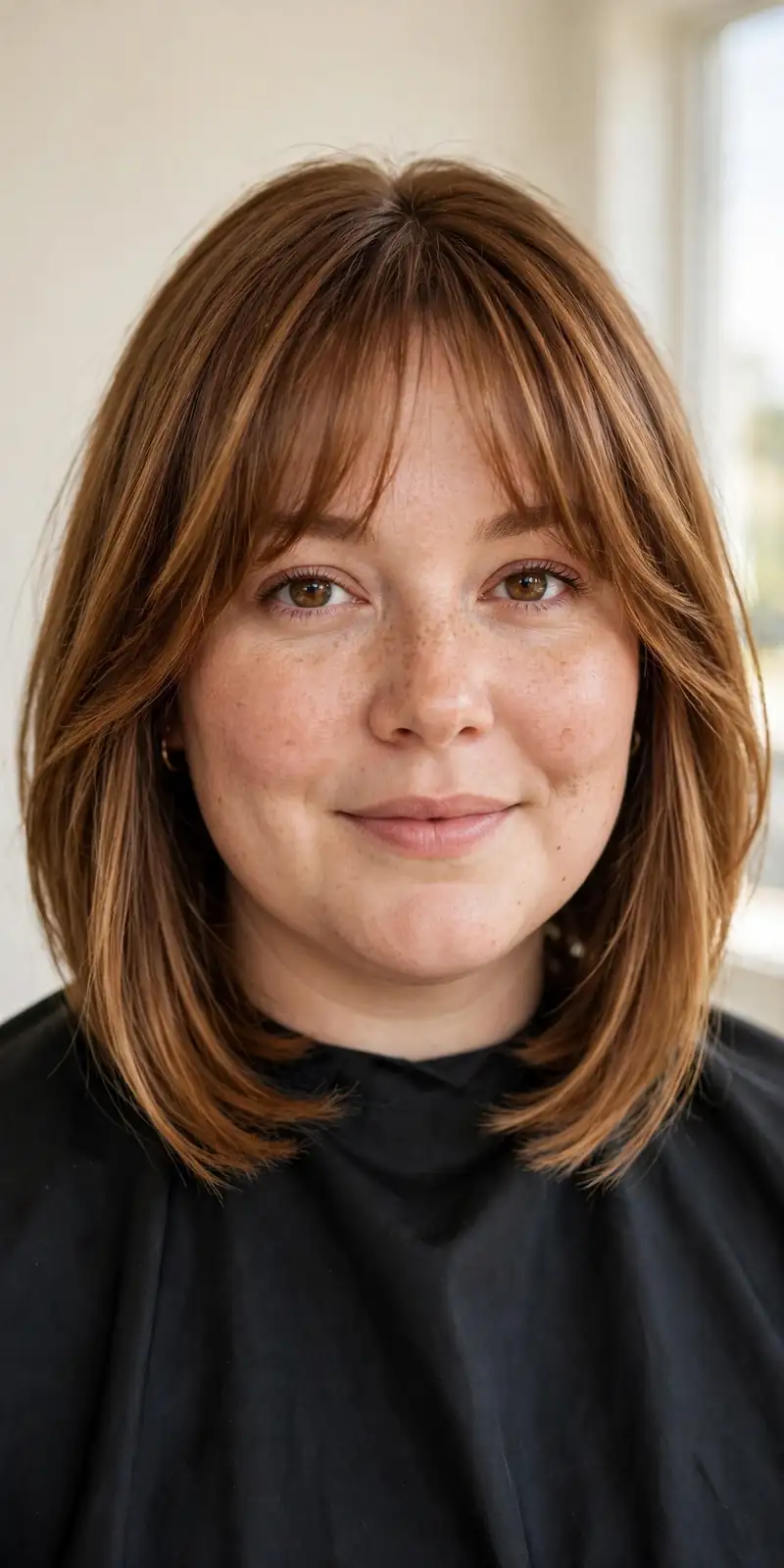 Face-Framing Bangs with an A-Line Bob - 21 Bangs Hairstyles for Round Faces to Flatter You