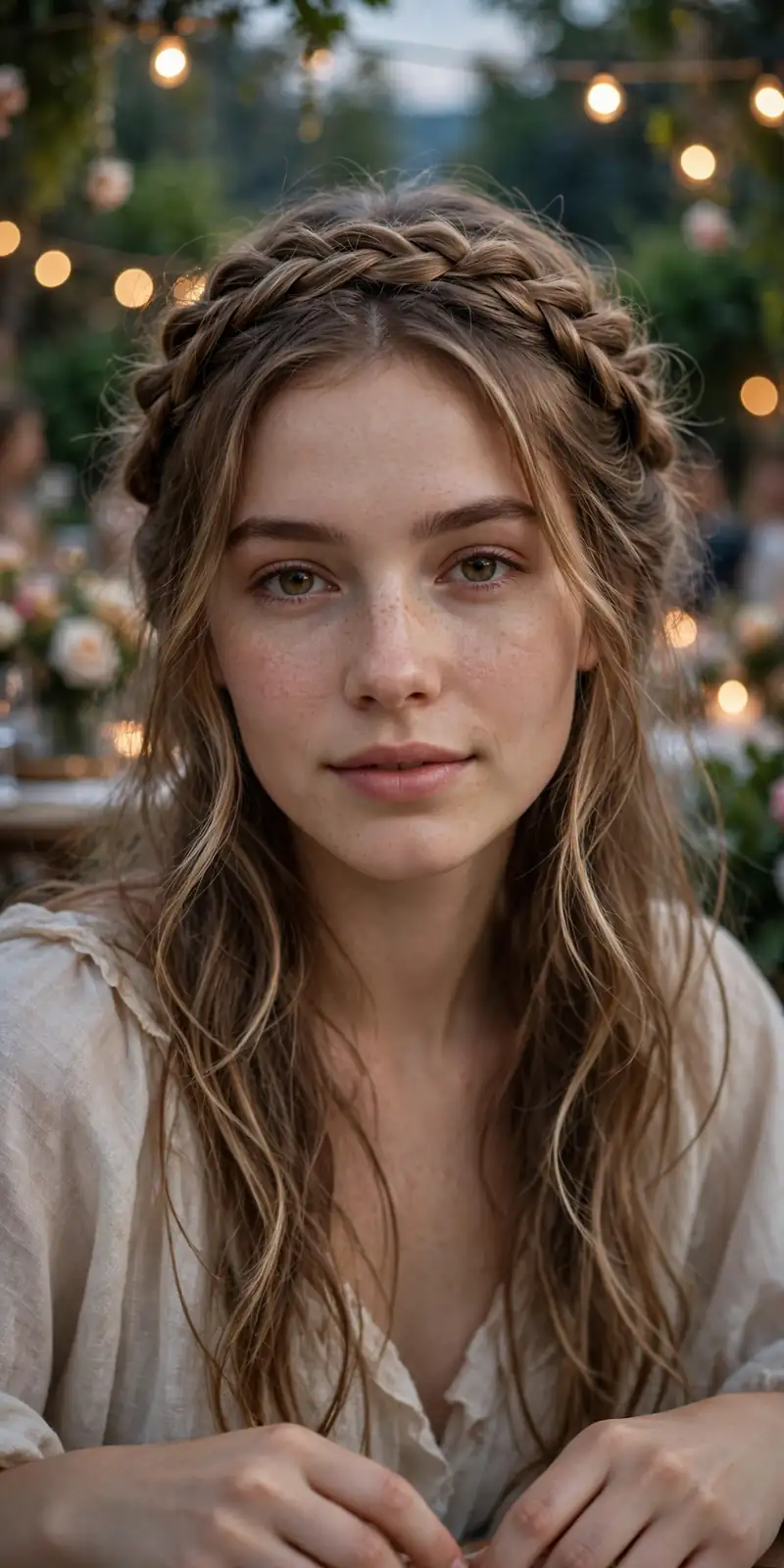 Loose Braided Crown - 18 Party Hairstyles for Thin Fine Hair That Wow Now