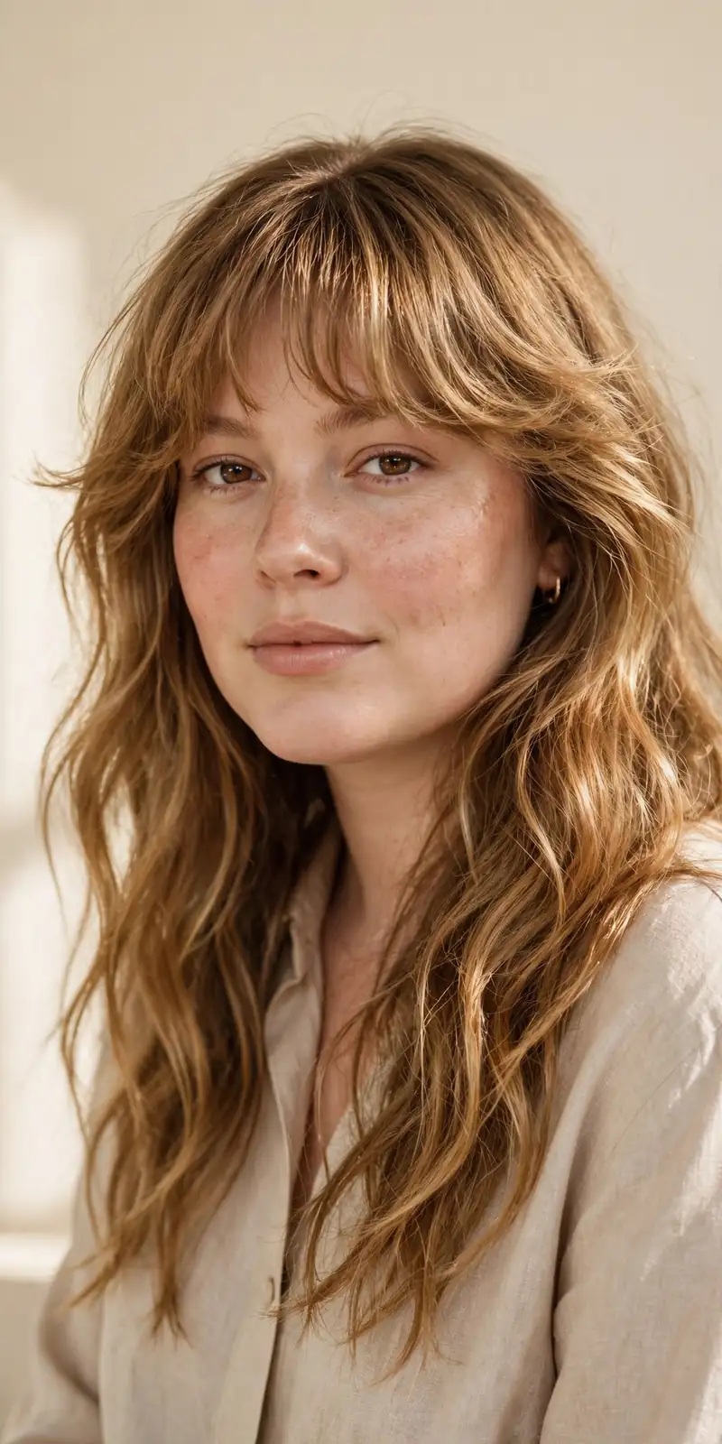 Long Curtain Bangs with an Elegant Updo - 15 Bangs Hairstyles for Oval Faces That Look Great