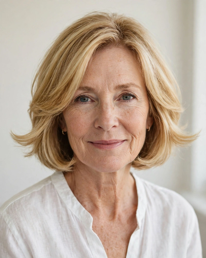 Soft Layered Bob with Flipped Ends - 22 Short Hairstyles for Women Over 50 to Try Today