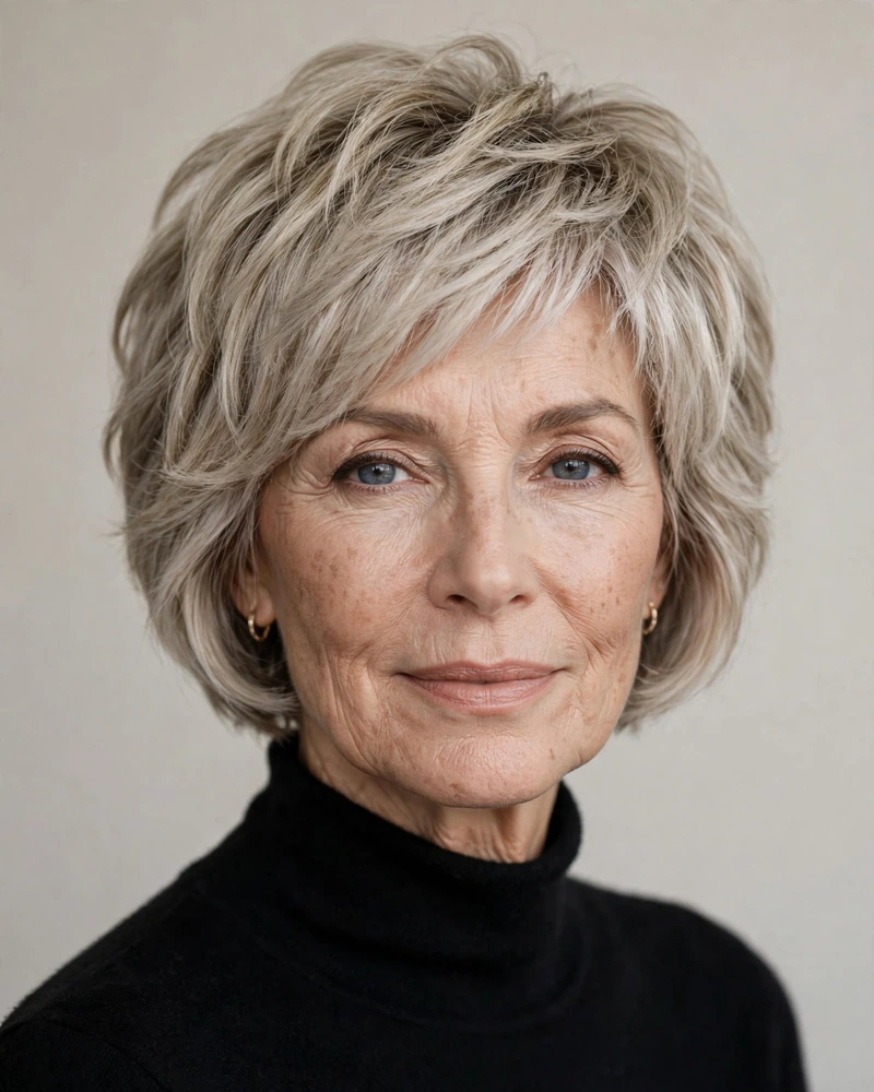 Pixie-Bob Hybrid Chop - 16 Choppy Bob Hairstyles for Women Over 60 to Try Today