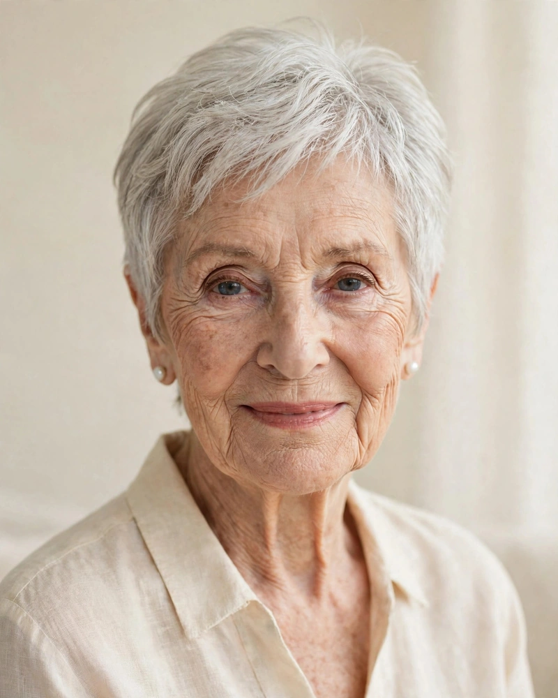 Short Pixie Crop with Soft Texture - 18 Hairstyles for Women Over 80 That Feel Fresh Today