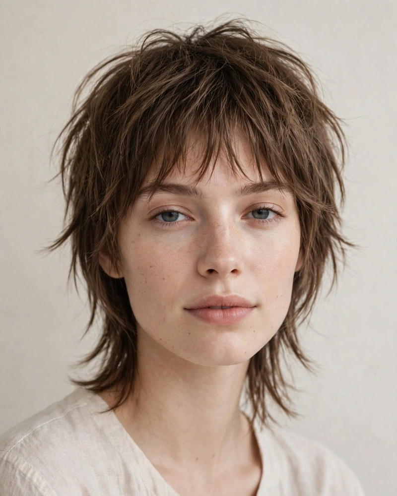 Short Wolf Cut with Wispy Bangs - 20 Haircuts for Thin Fine Hair With Bangs to Try Now