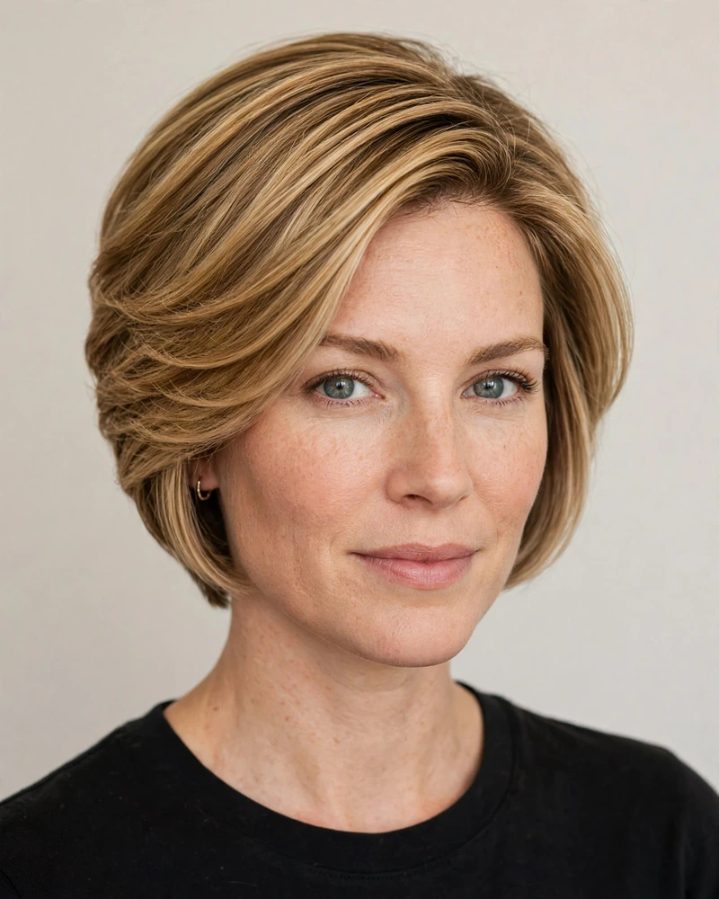 Stacked Bob with Honey Highlights - 20 Stacked Bob Haircut Ideas for a Chic New Look Today