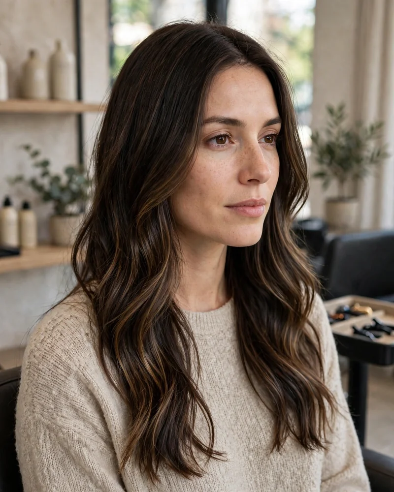 Subtle Brown-on-Brown Balayage - 19 Tone on Tone Balayage Ideas for Brunettes to Try