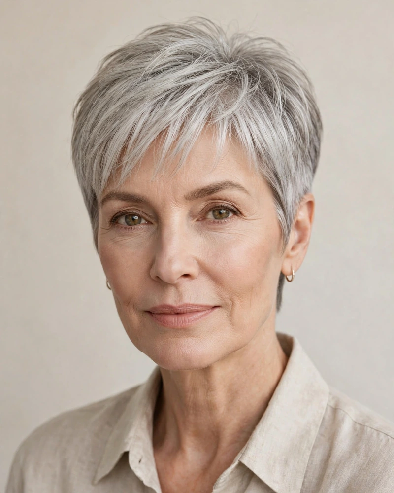 Tapered Pixie with Wispy Crown Bangs - 20 Haircuts for Thin Fine Hair With Bangs to Try Now