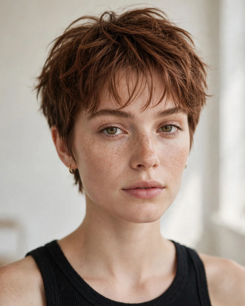 Textured Crop with Airy See-Through Bangs - 15 Bangs Hairstyles for Short Hair That Look Chic Now