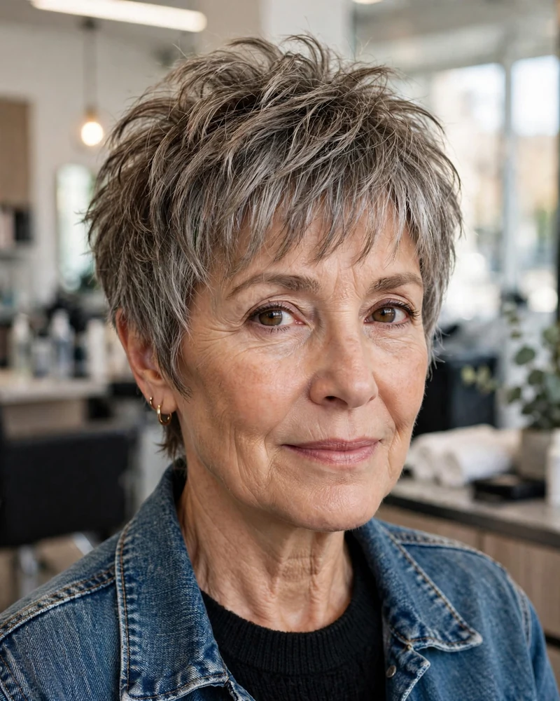 Textured Pixie with Soft Bangs - 21 Hairstyles for Women Over 60 With Thin Fine Hair