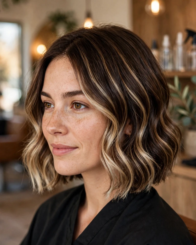 Warm Vanilla Blonde Balayage on Short Hair - 22 Brown and Blonde Balayage Ideas for Short Hair Today